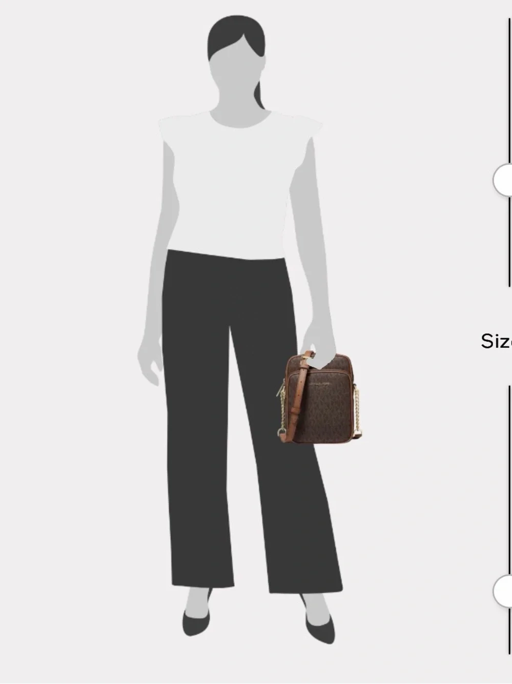 Michael Kors Brown MK Logo Crossbody with Gold Hardware